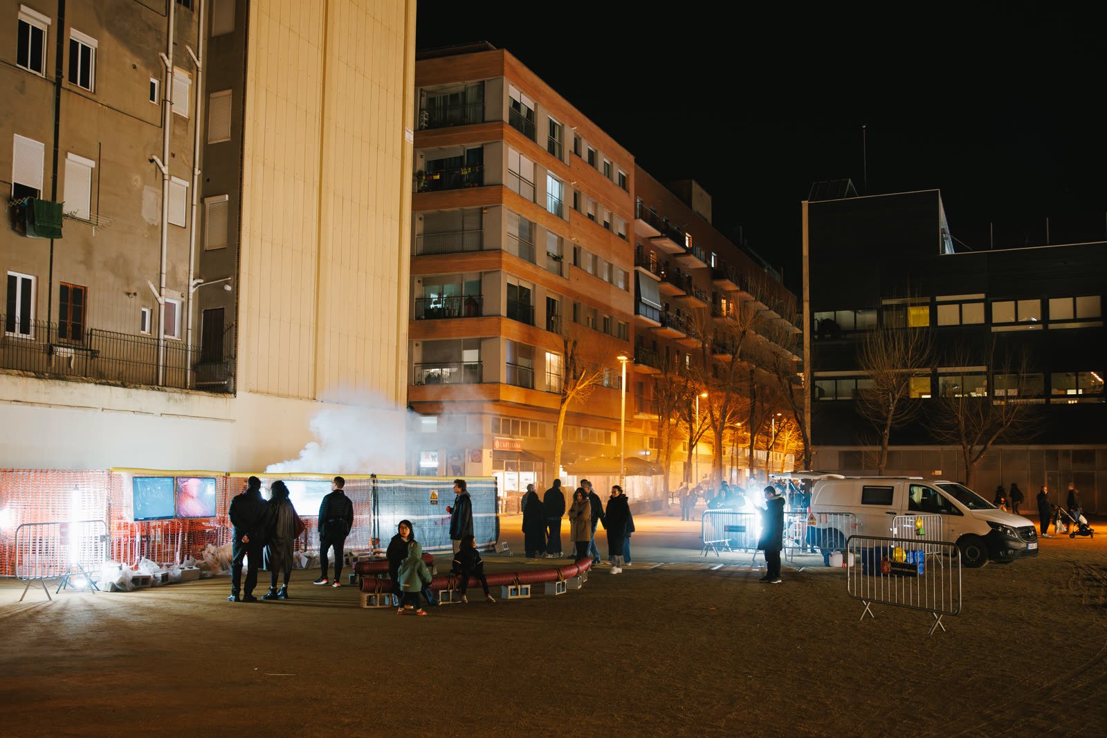 Underlight, a simulated excavation site in Poblenou for LLUMN, Barcelona's festival of light