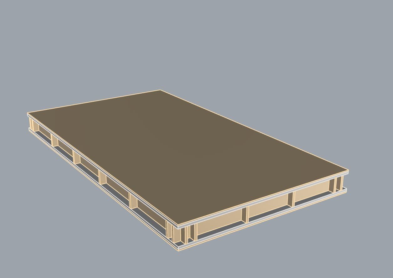 The model closed, lid on