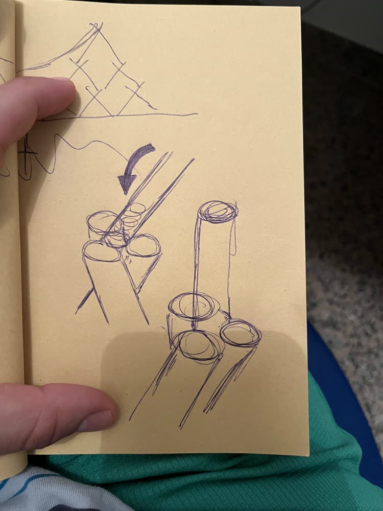 Sketch of the tower in elevation