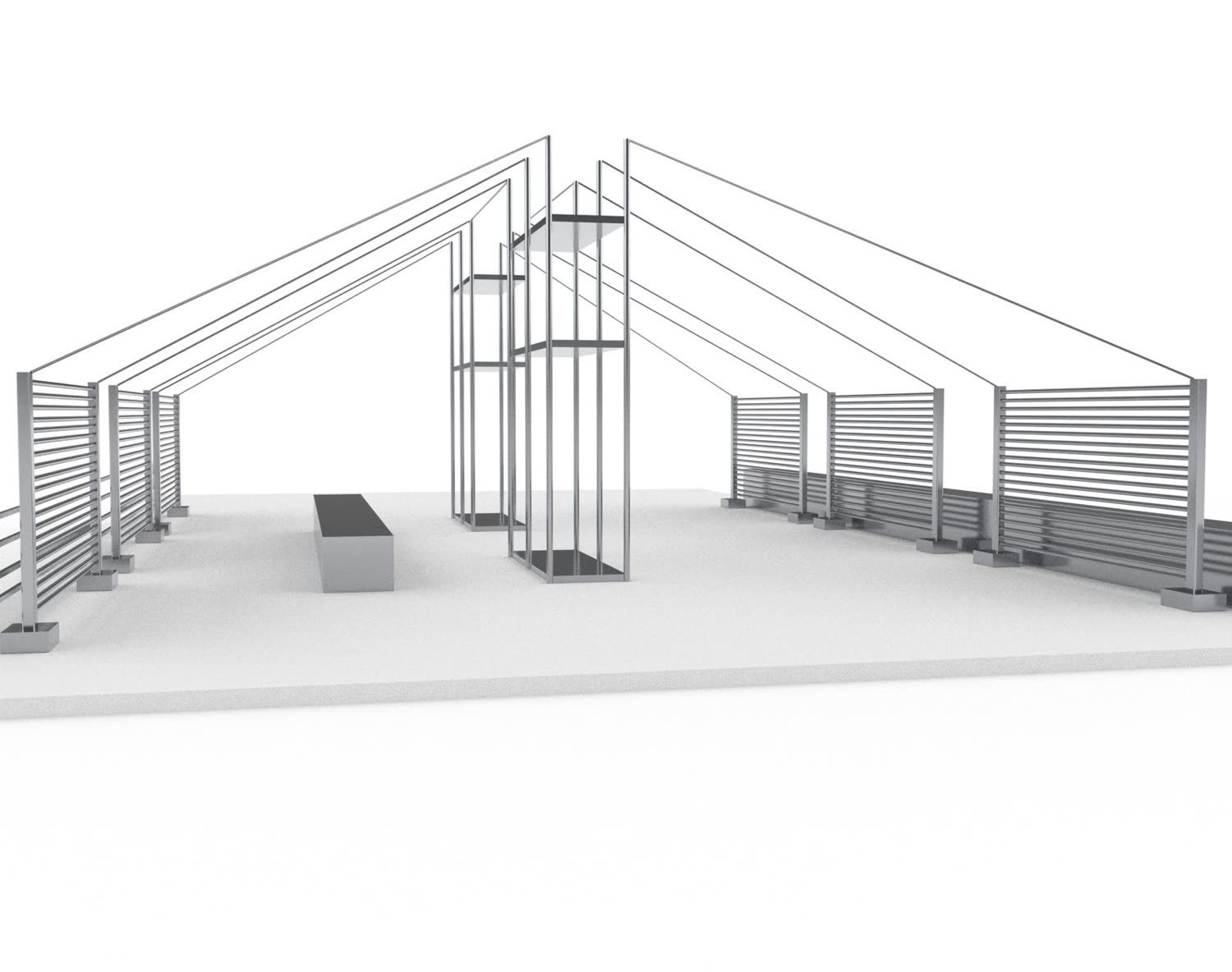 Render, seen along the courtyard