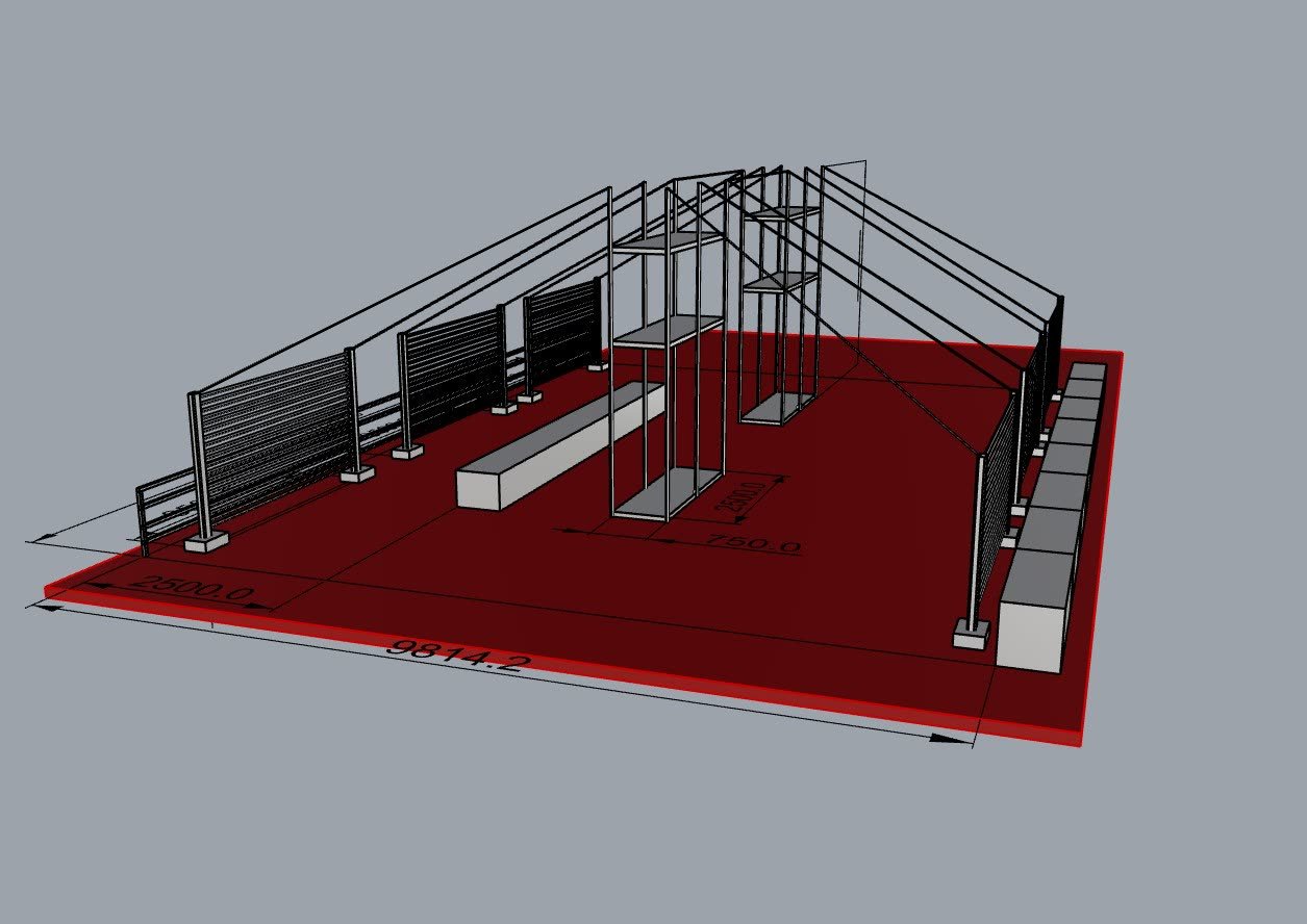 Rhino viewport, a second study of the structure